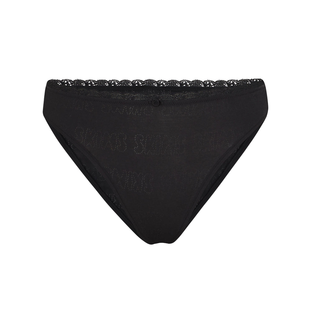 Skims LACE POINTELLE MID RISE Brief Zwart | JEP-704126