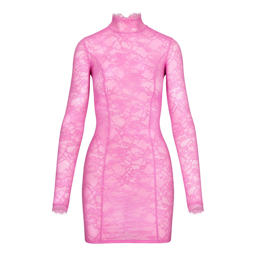 Skims LACE TURTLENECK Dress Roze | USR-120537