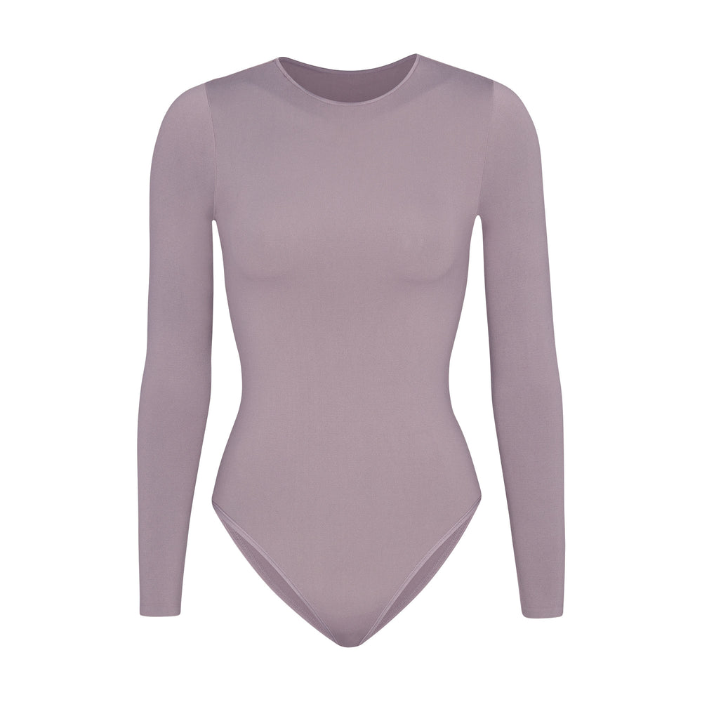 Skims LIGHT ESSENTIAL CREW NECK Long Sleeve Bodysuit Lavendel | JOT-756809
