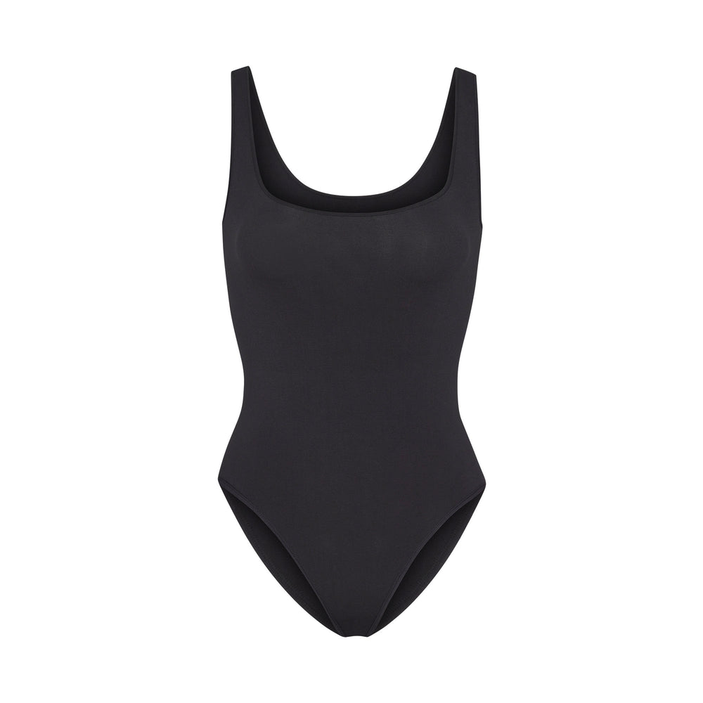 Skims LIGHT ESSENTIAL Scoop Neck Bodysuit Zwart | VOY-782596