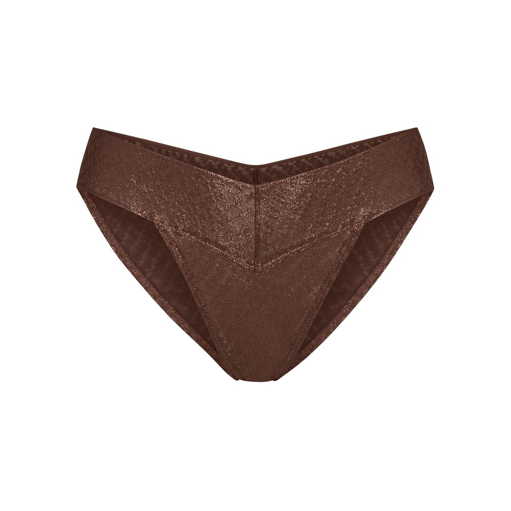 Skims LOGO MESH FOIL CHEEKY Brief Chocola | CQM-391785