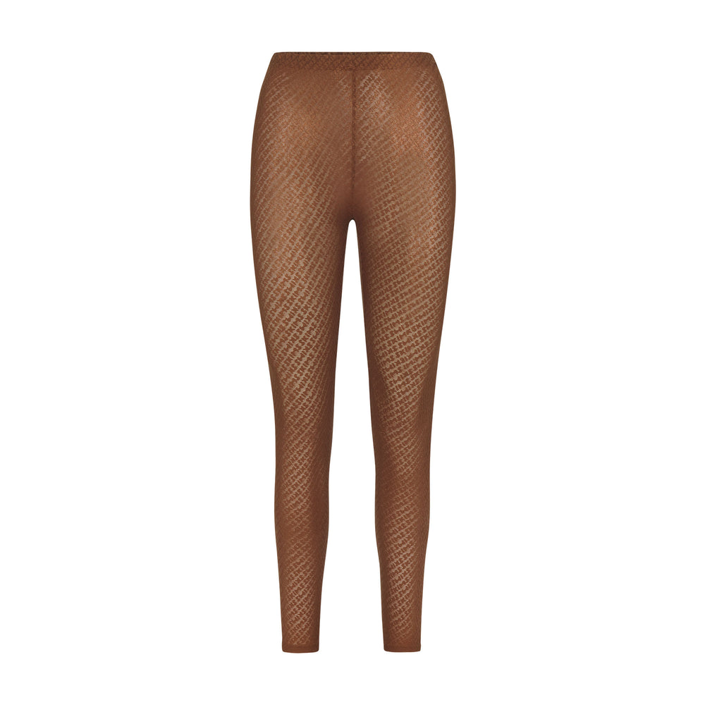 Skims LOGO MESH FOIL Leggings Bruin | NTH-675429