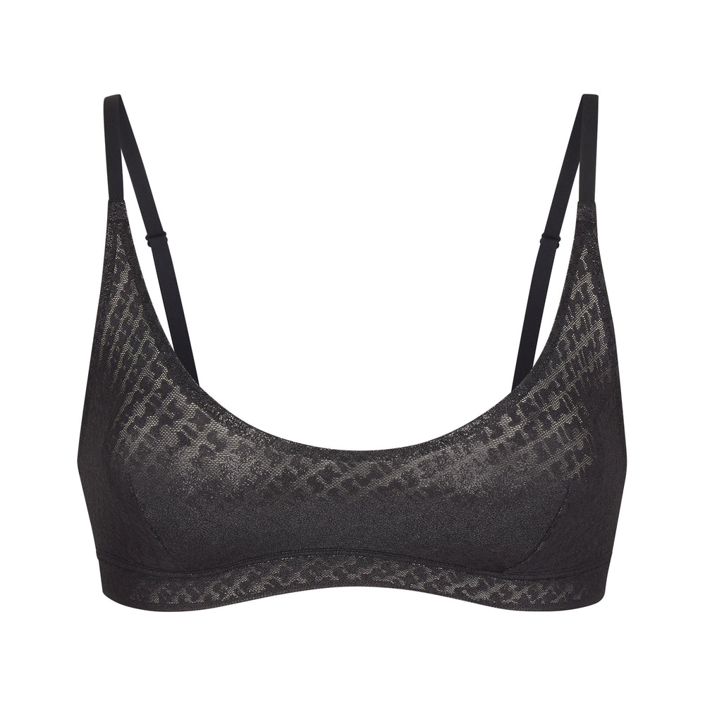 Skims LOGO MESH FOIL SKIMPY TRIANGLE Bralette Zwart | BGO-154832