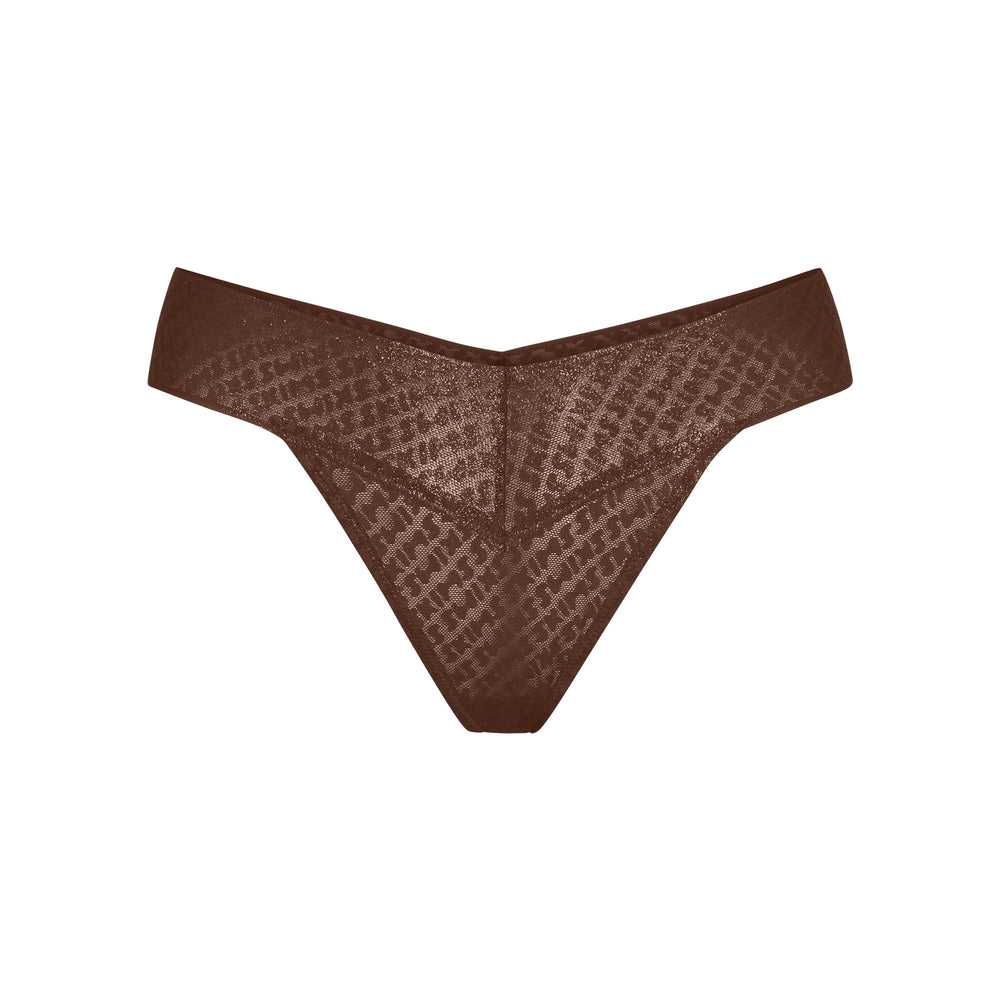 Skims LOGO MESH FOIL Thong Chocola | KBE-249173