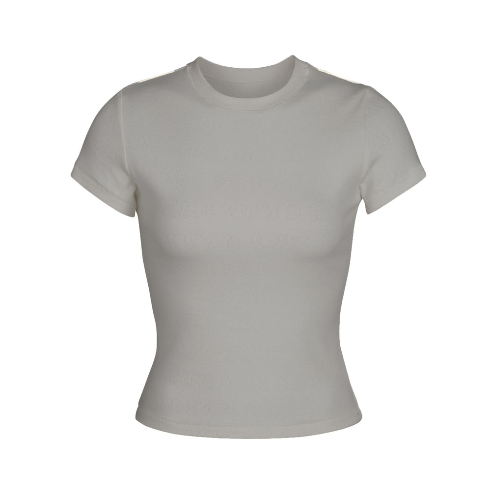 Skims LOGO POINTELLE T-shirt Lichtgrijs | YSP-769410