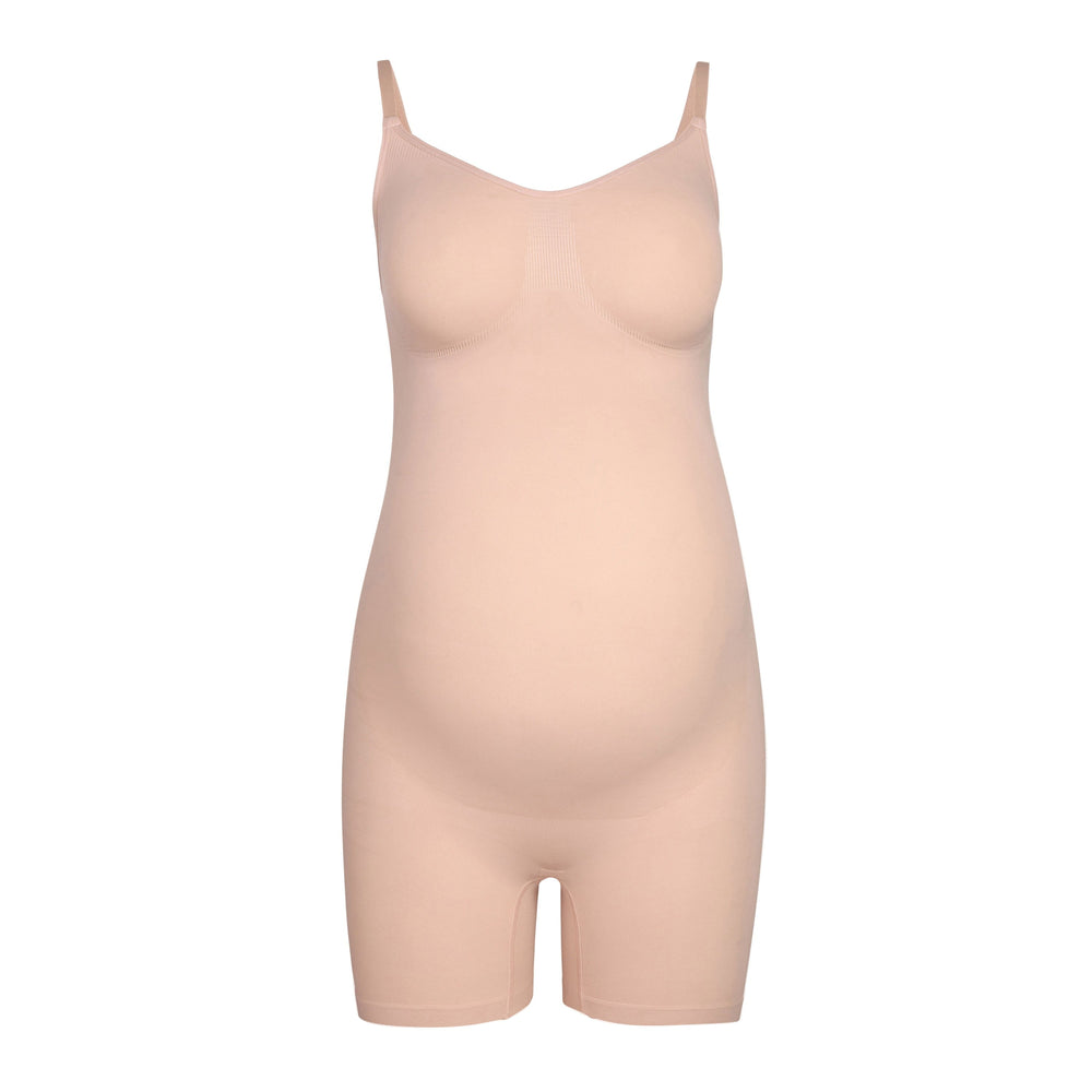 Skims MATERNITY SCULPTING BODYSUIT MID THIGH Maternity Shapewear Beige | GKN-287435