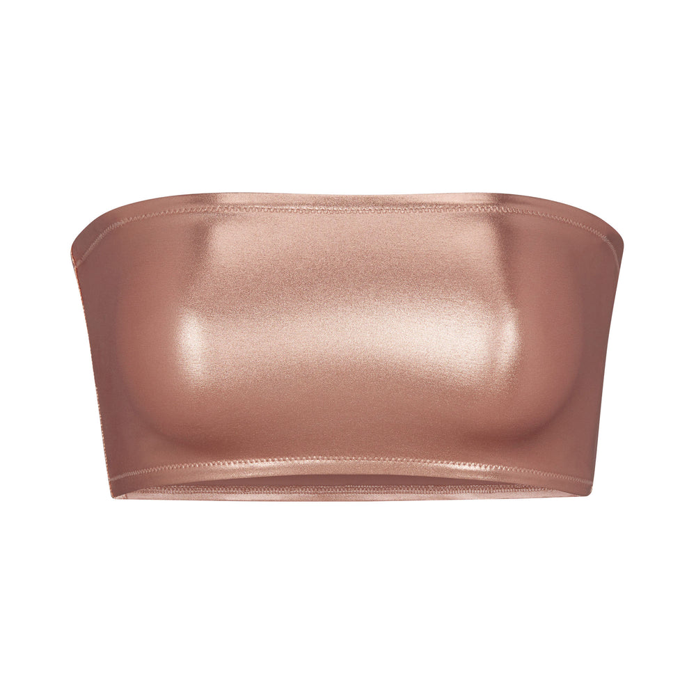 Skims METALLIC SWIM BANDEAU BIKINI TOP Two Pieces Roze Goud | RZW-629305