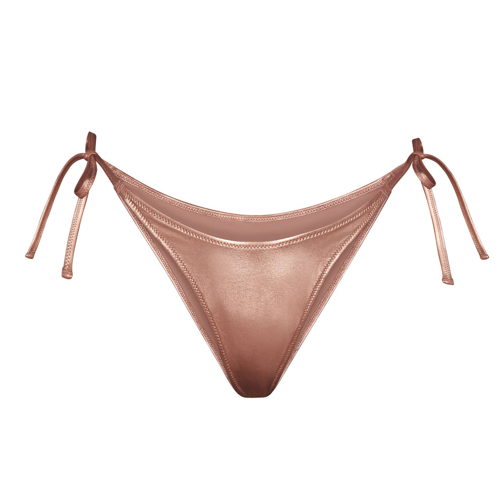 Skims METALLIC SWIM DIPPED TIE BOTTOMS Two Pieces Roze Goud | PUH-041978