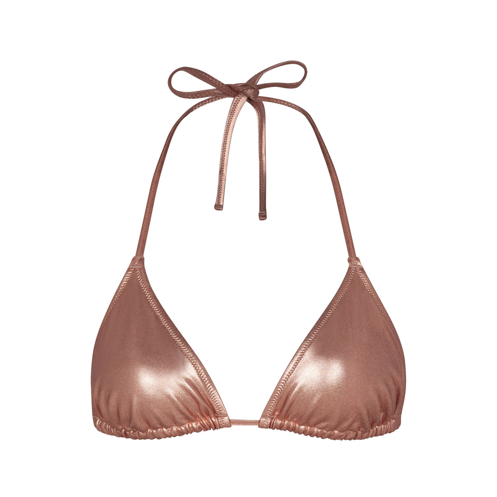 Skims METALLIC SWIM TRIANGLE TOP Two Pieces Roze Goud | JDG-279046