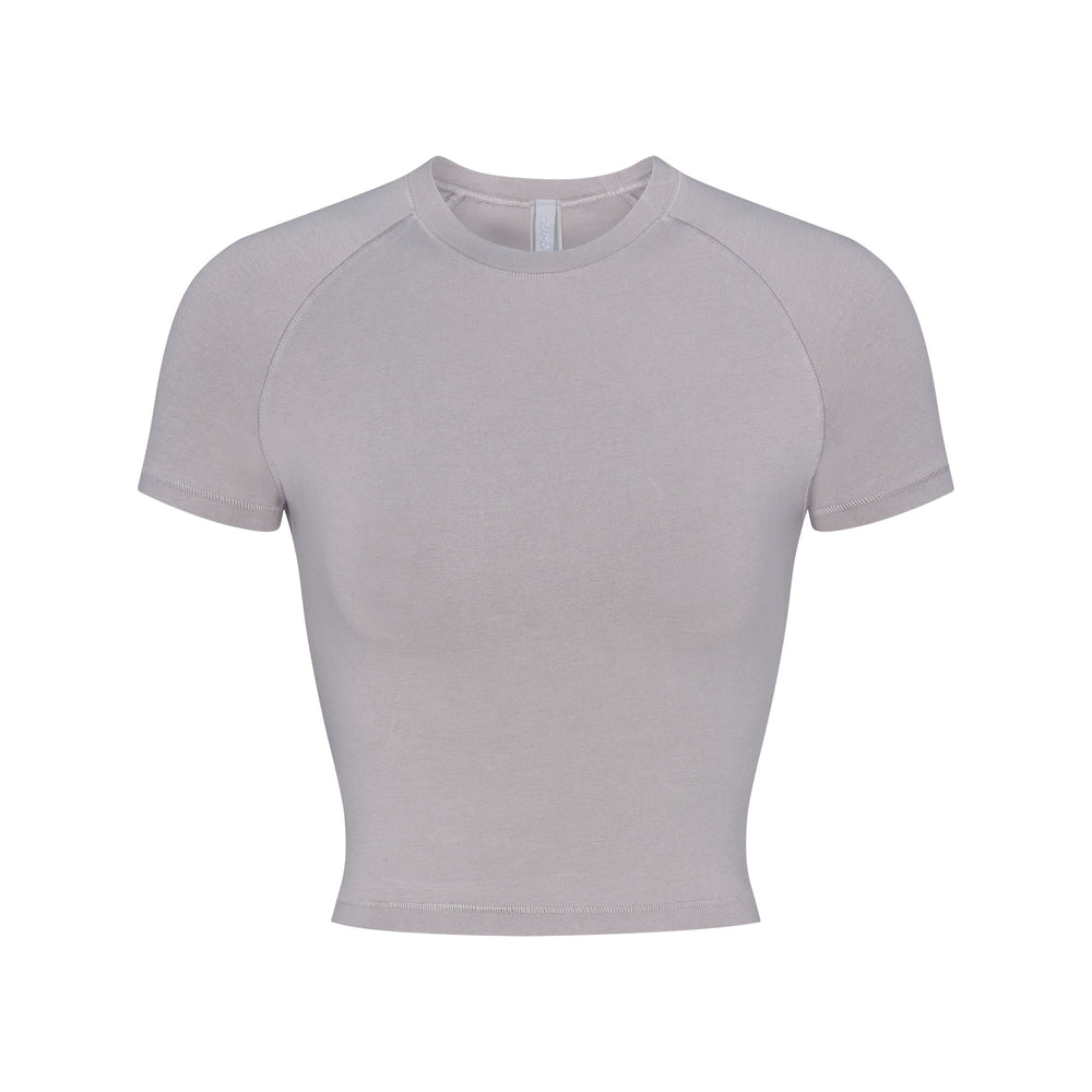Skims NEW VINTAGE CROPPED RAGLAN T-shirt Zilver | DWG-637512