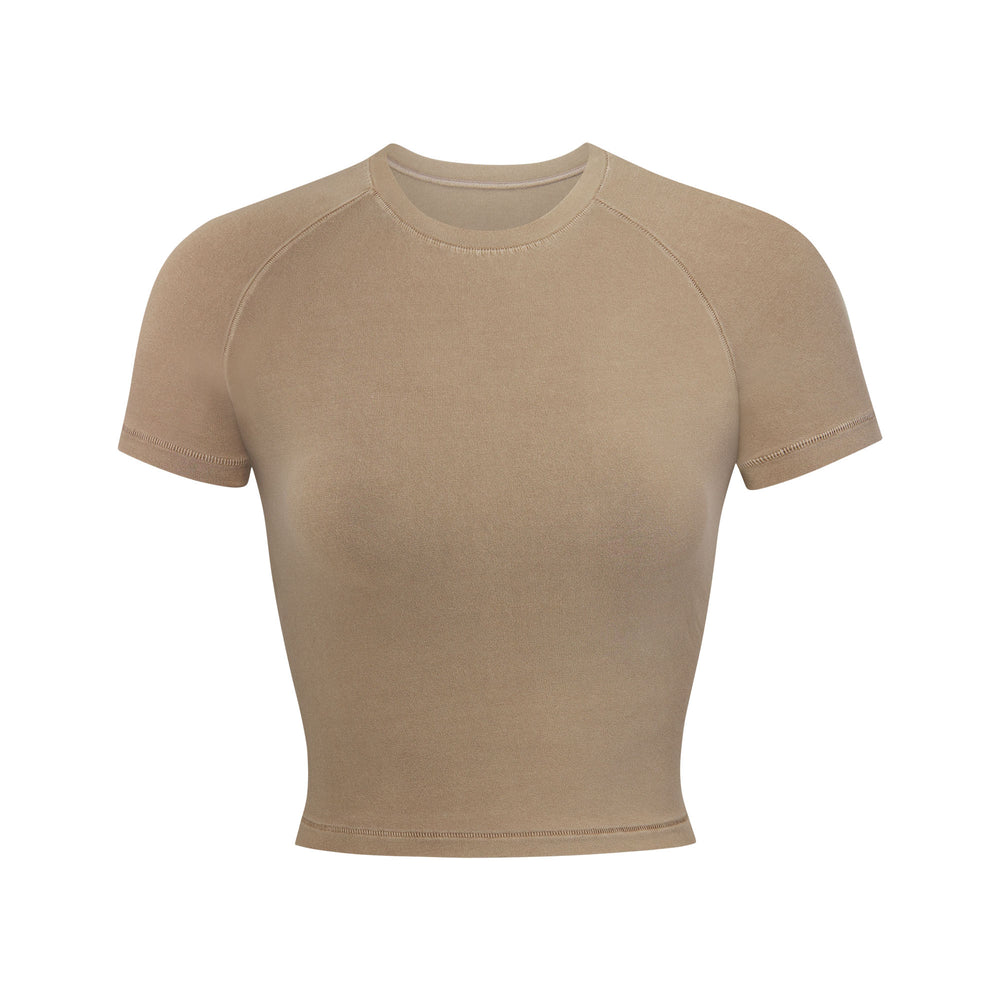 Skims NEW VINTAGE CROPPED RAGLAN T-shirt Abrikoos | KVP-214760