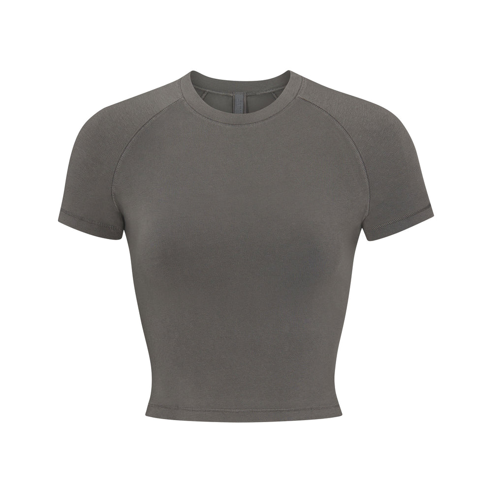 Skims NEW VINTAGE CROPPED RAGLAN T-shirt Diepgrijs | YQU-850361