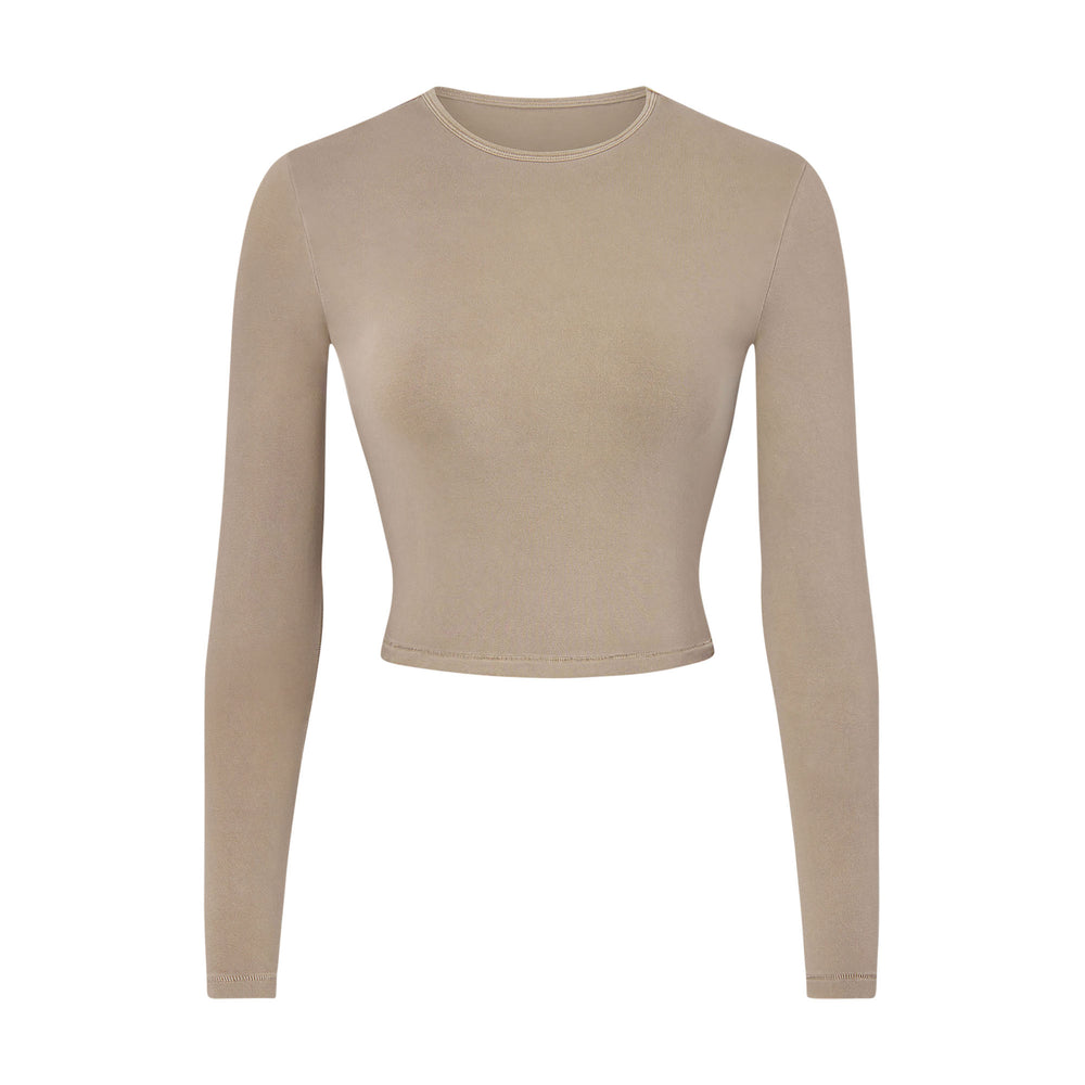 Skims NEW VINTAGE LONG SLEEVE T-shirt Abrikoos | TQZ-546023