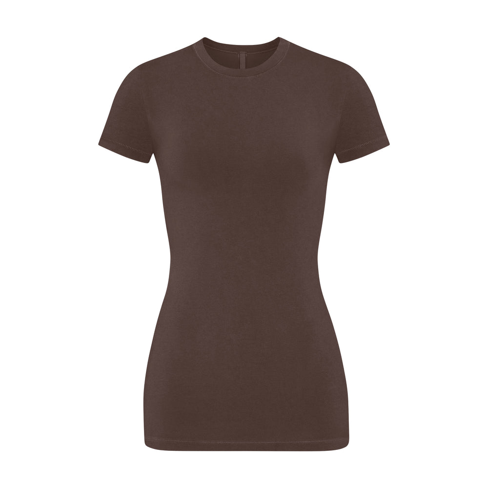 Skims NEW VINTAGE LONG T-shirt Chocola | QFI-183974