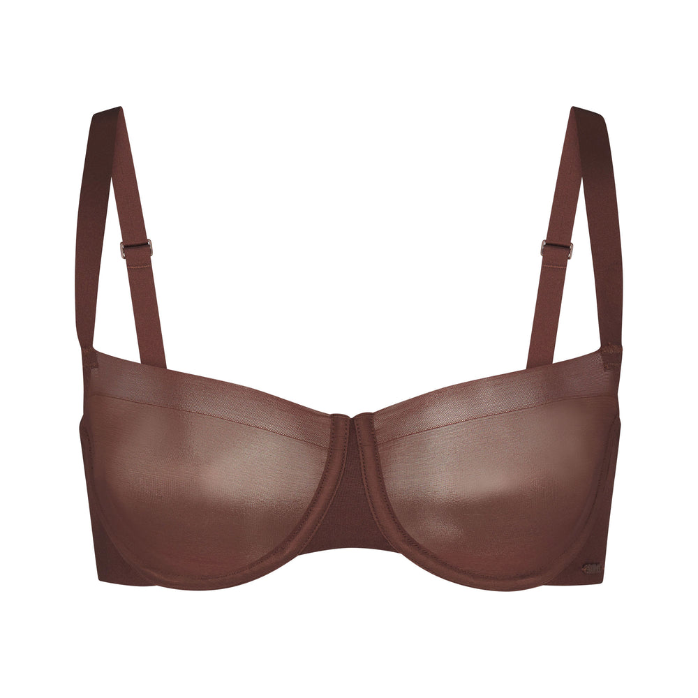 Skims NO SHOW MOLDED UNLINED Balconette Bra Chocola | YCM-657394