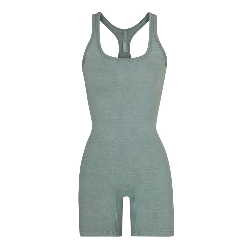 Skims OUTDOOR Mid Thigh Bodysuit Blauw | HVF-348107