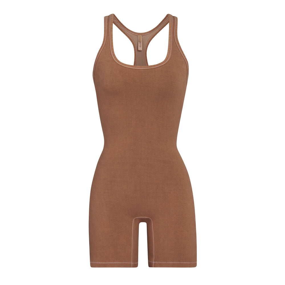 Skims OUTDOOR Mid Thigh Bodysuit Bruin | OIR-310986