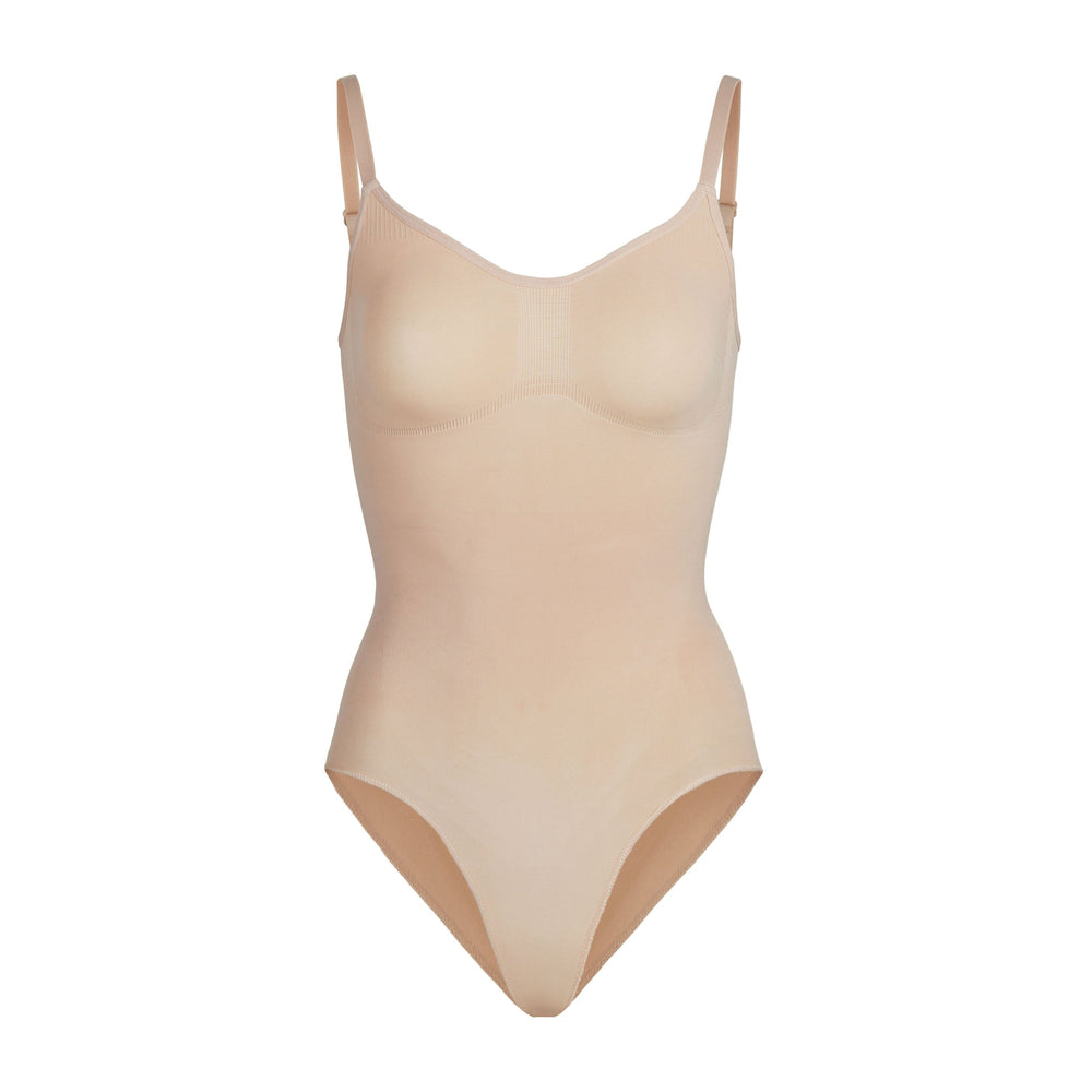 Skims SCULPTING BODYSUIT W. SNAPS Bodysuit Beige | JFU-153296