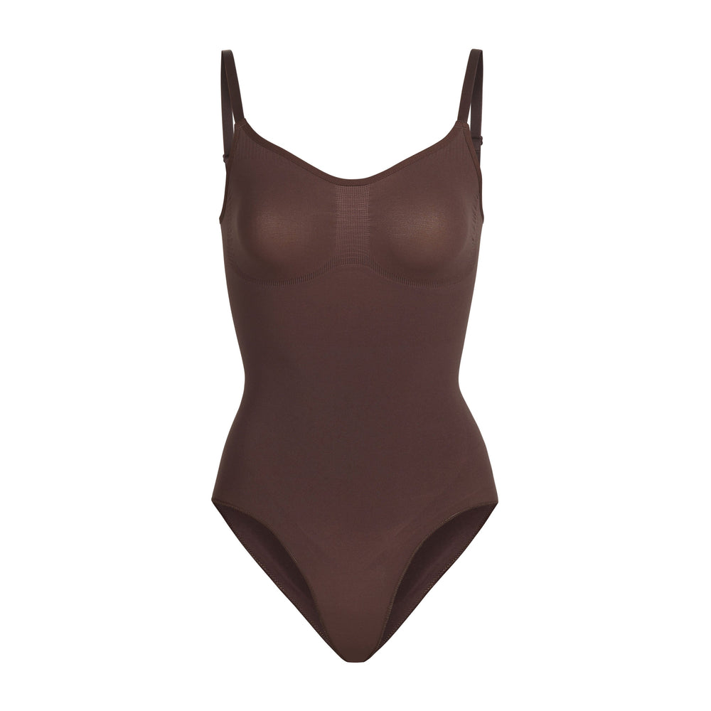 Skims SCULPTING BODYSUIT W. SNAPS Bodysuit Chocola | KOS-928570