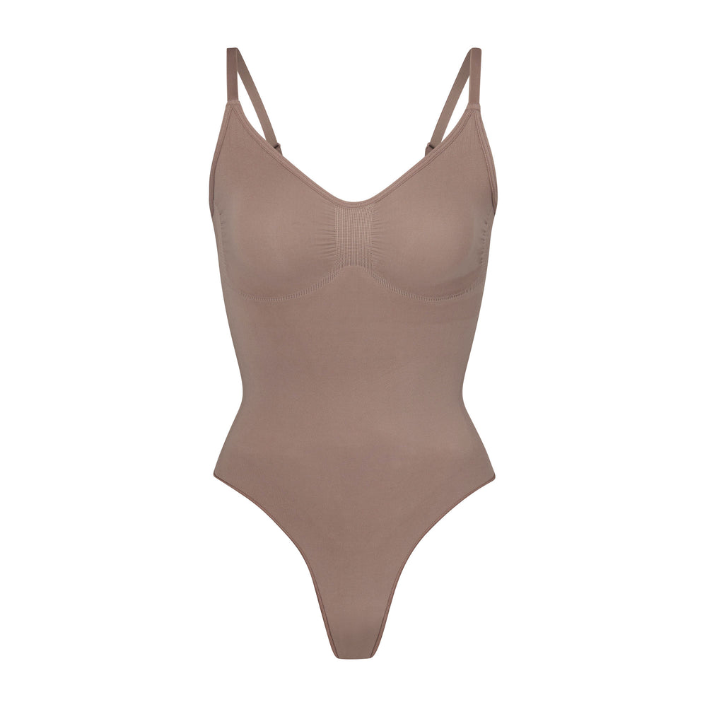 Skims SCULPTING THONG Bodysuit Bruin | JTP-912568
