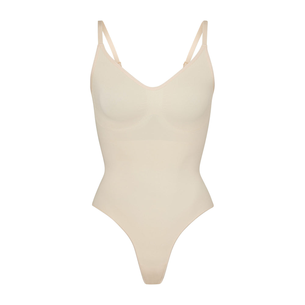 Skims SCULPTING THONG Bodysuit Bruin | OSR-824175