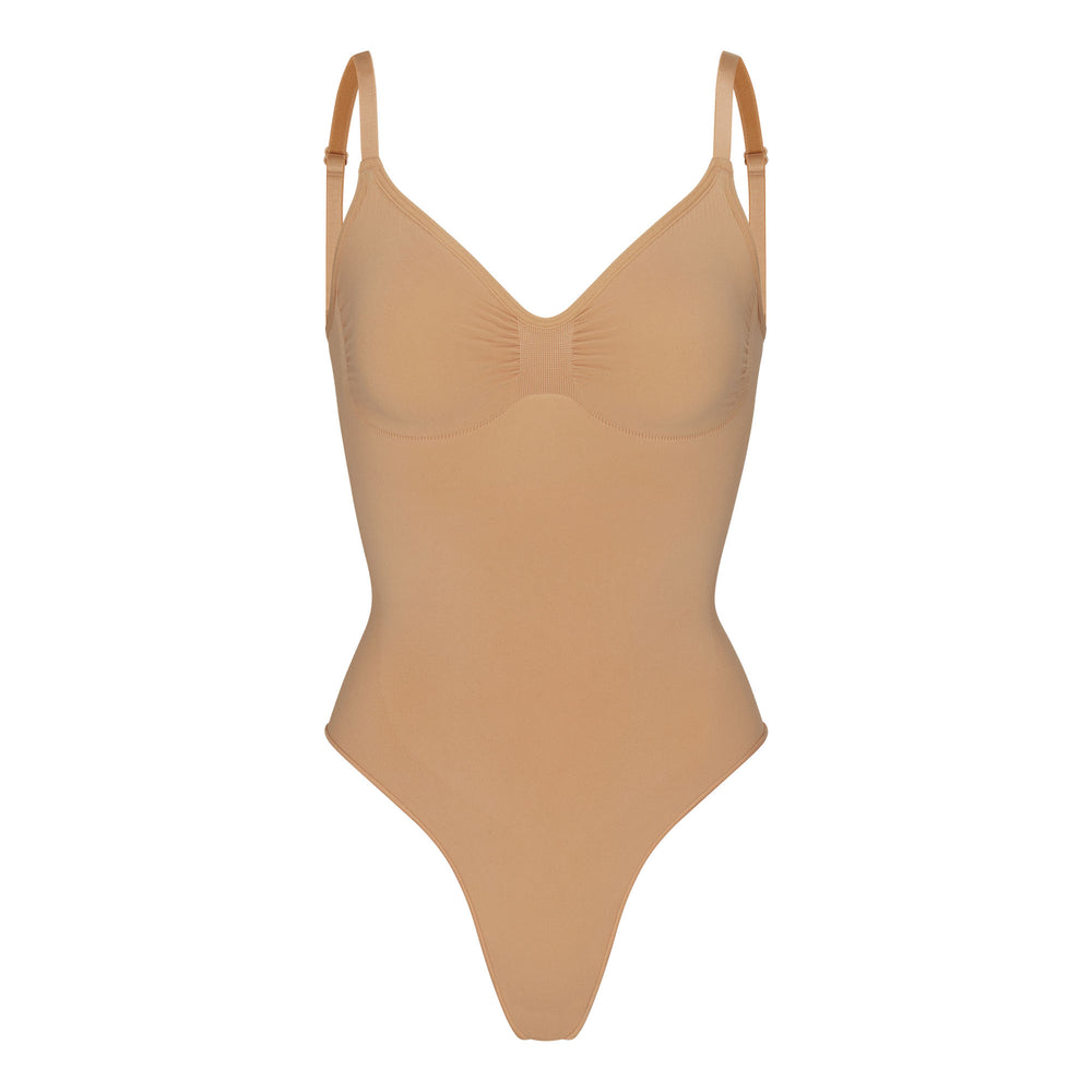 Skims SEAMLESS SCULPT BODYSUIT Low Back Bodysuit Beige | SIU-172845