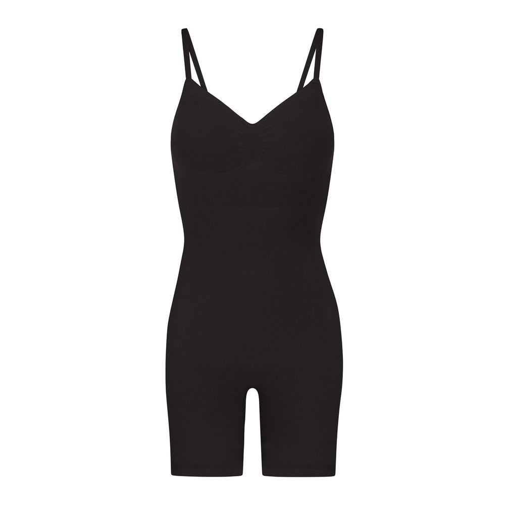 Skims SEAMLESS SCULPT MID THIGH Low Back Bodysuit Zwart | LBS-075298