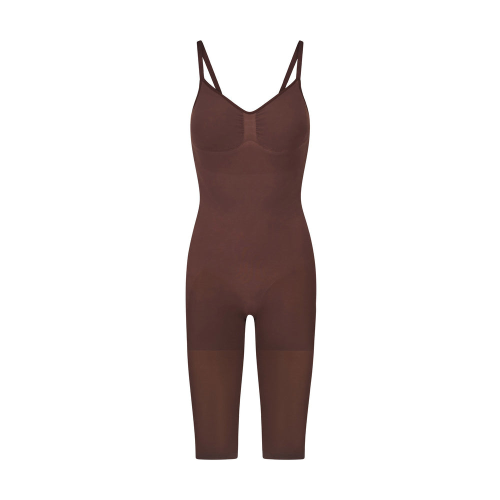 Skims SEAMLESS SCULPT WITH HOSIERY LEG Low Back Bodysuit Chocola | VEU-978142