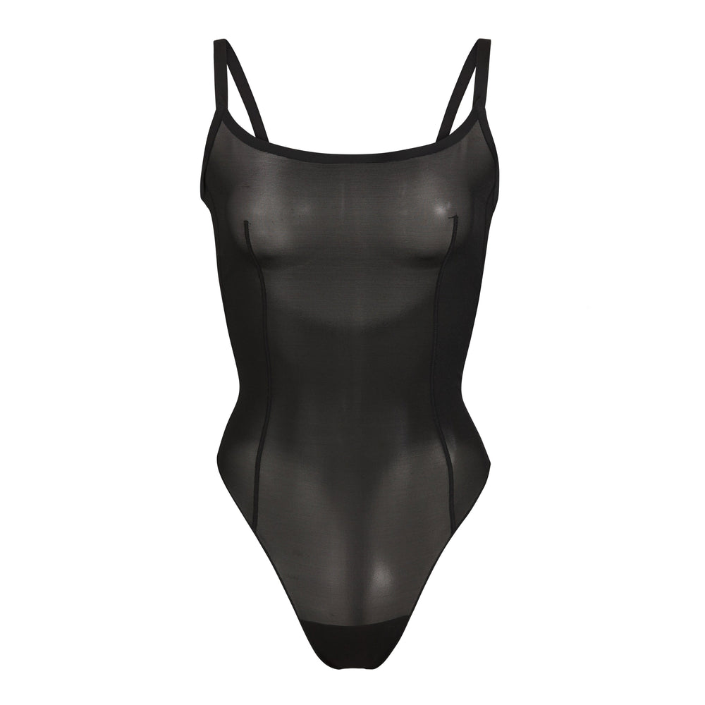 Skims SHEER SCULPT THONG Bodysuit Zwart | LOY-190728