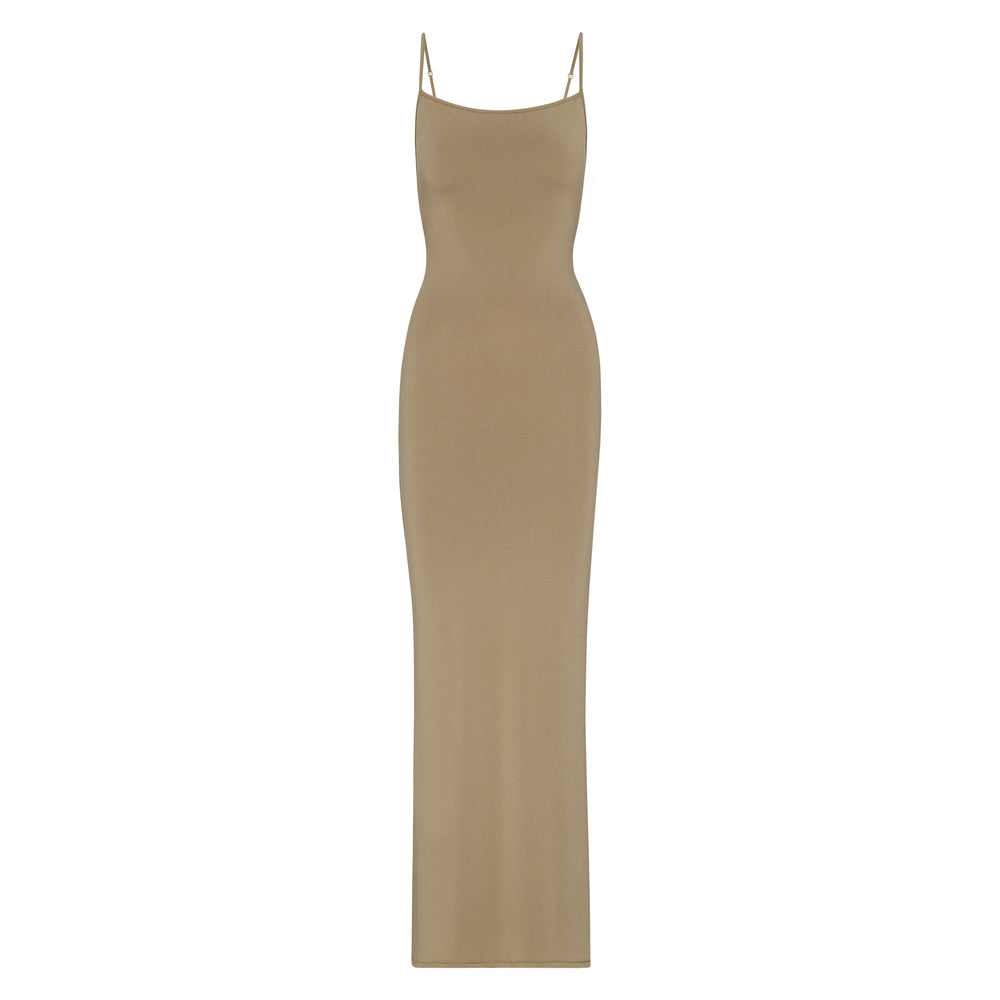 Skims SMOOTH LOUNGE LOW BACK CAMI Dress Khaki | JGW-432597