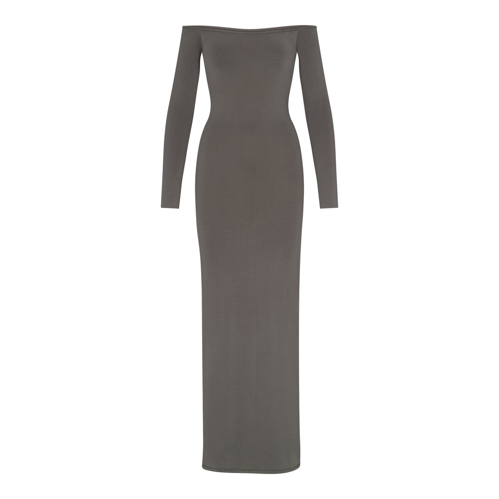 Skims SMOOTH LOUNGE OFF THE SHOULDER Dress Diepgrijs | ZXW-958610