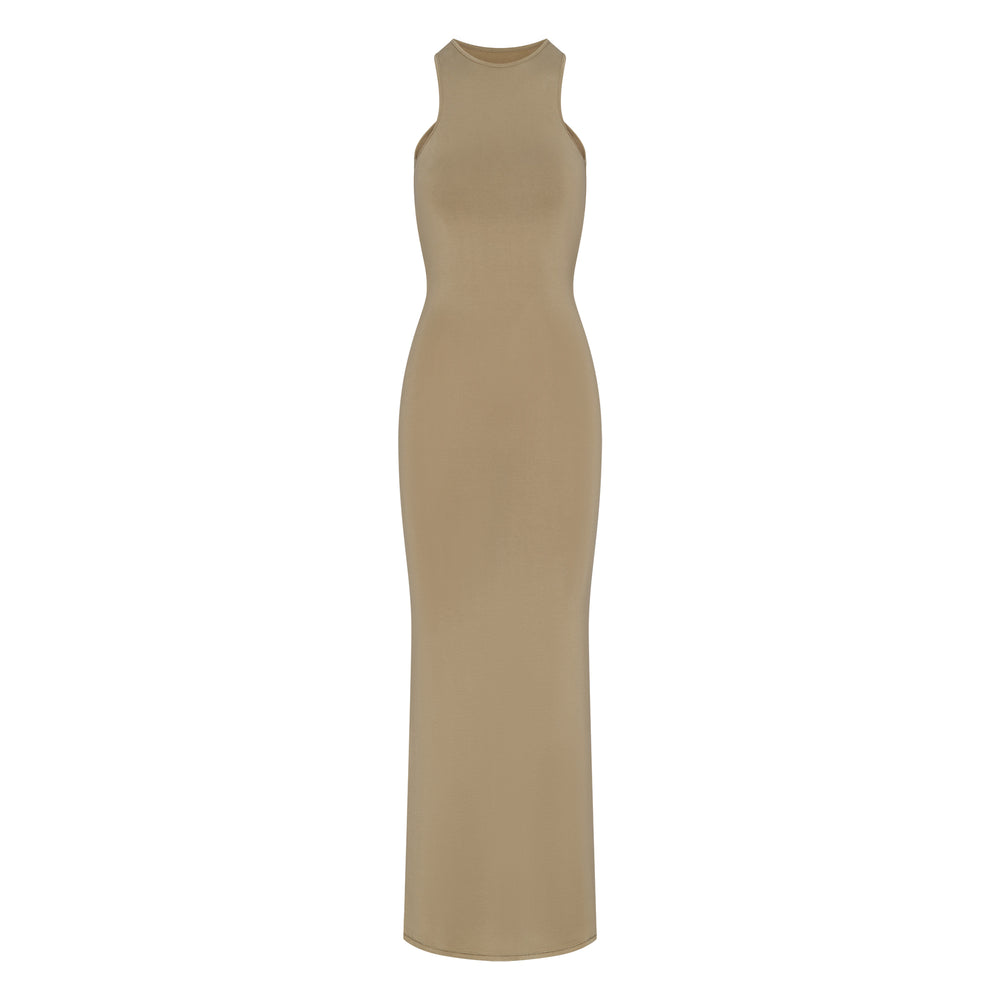 Skims SMOOTH LOUNGE OPEN RACERBACK Dress Khaki | XID-580436