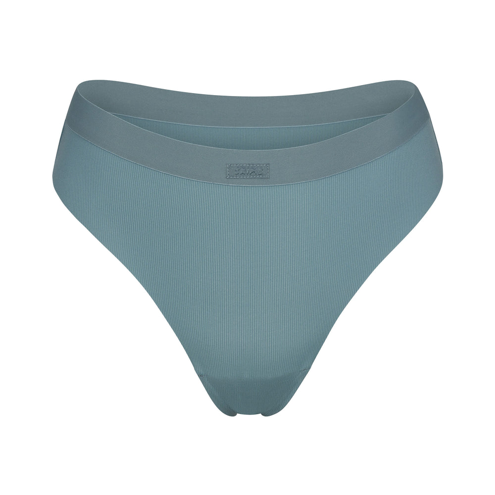 Skims SMOOTH RIB Thong Blauw | IYM-075483