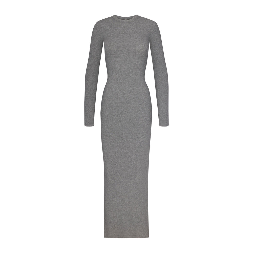 Skims SOFT LOUNGE CREW NECK LONG Dress Grijs | LER-736259