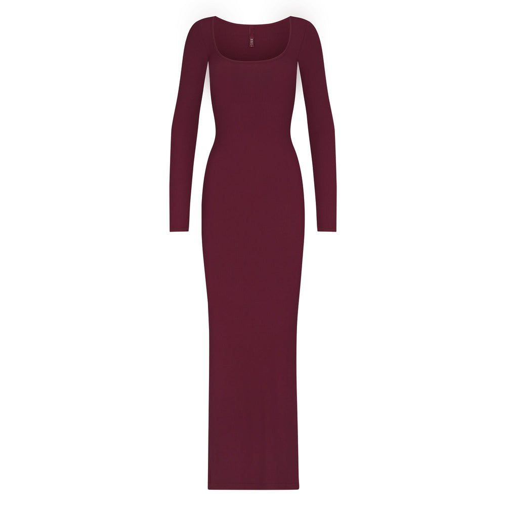 Skims SOFT LOUNGE LONG SLEEVE Dress Paars | DWG-309485