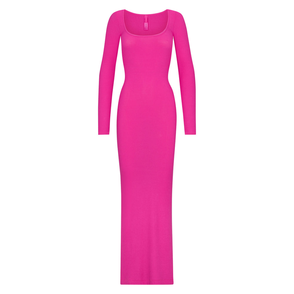 Skims SOFT LOUNGE LONG SLEEVE Dress Roze | YHI-518360