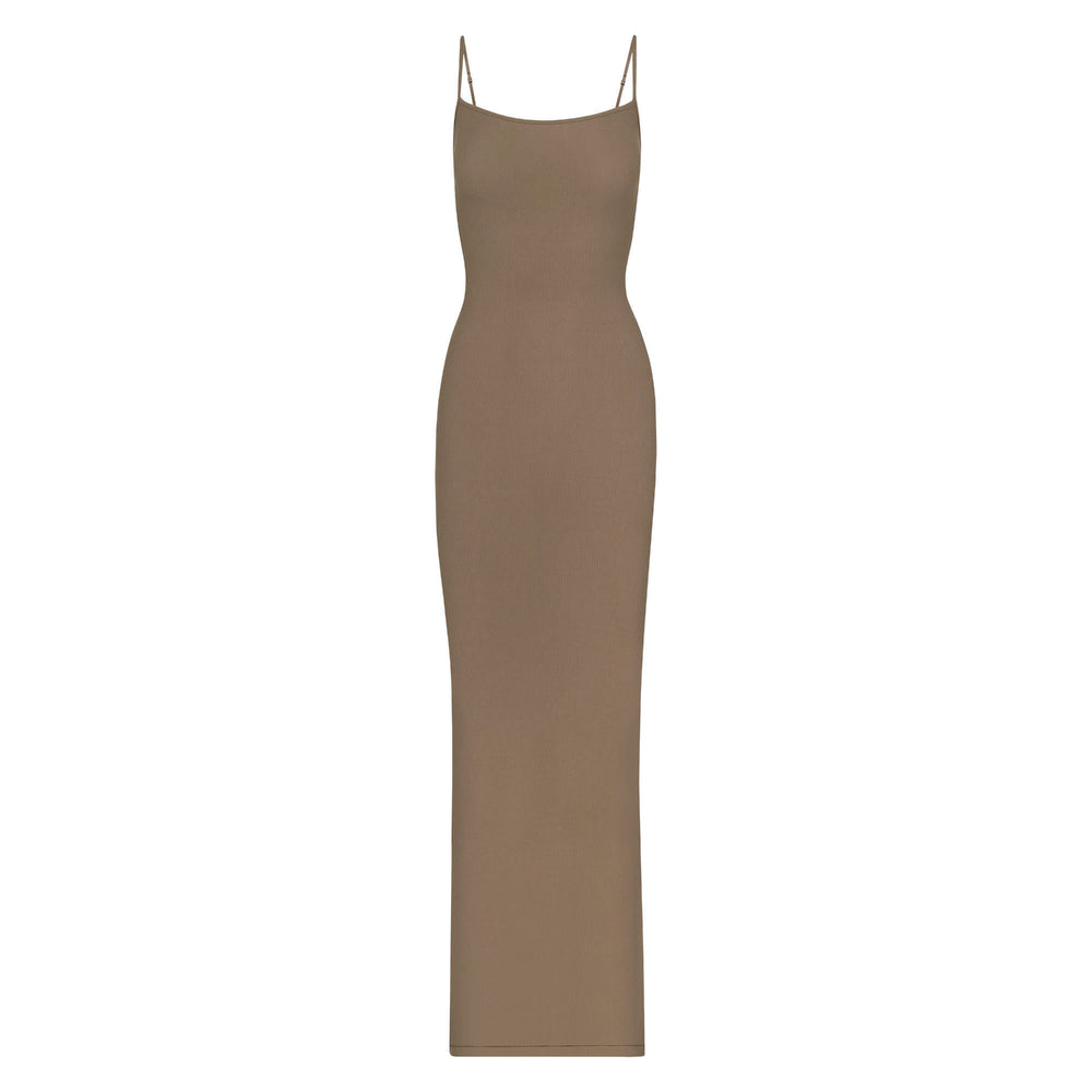 Skims SOFT LOUNGE LONG SLIP Dress Abrikoos | YNP-321974