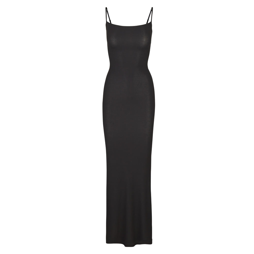 Skims SOFT LOUNGE LONG SLIP Dress Zwart | OFB-592168