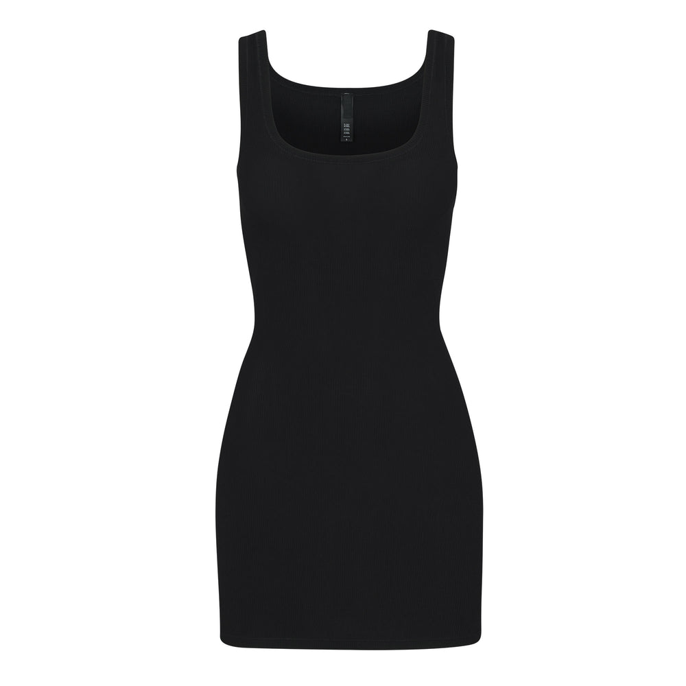 Skims SOFT LOUNGE MINI Dress Zwart | YWZ-357614