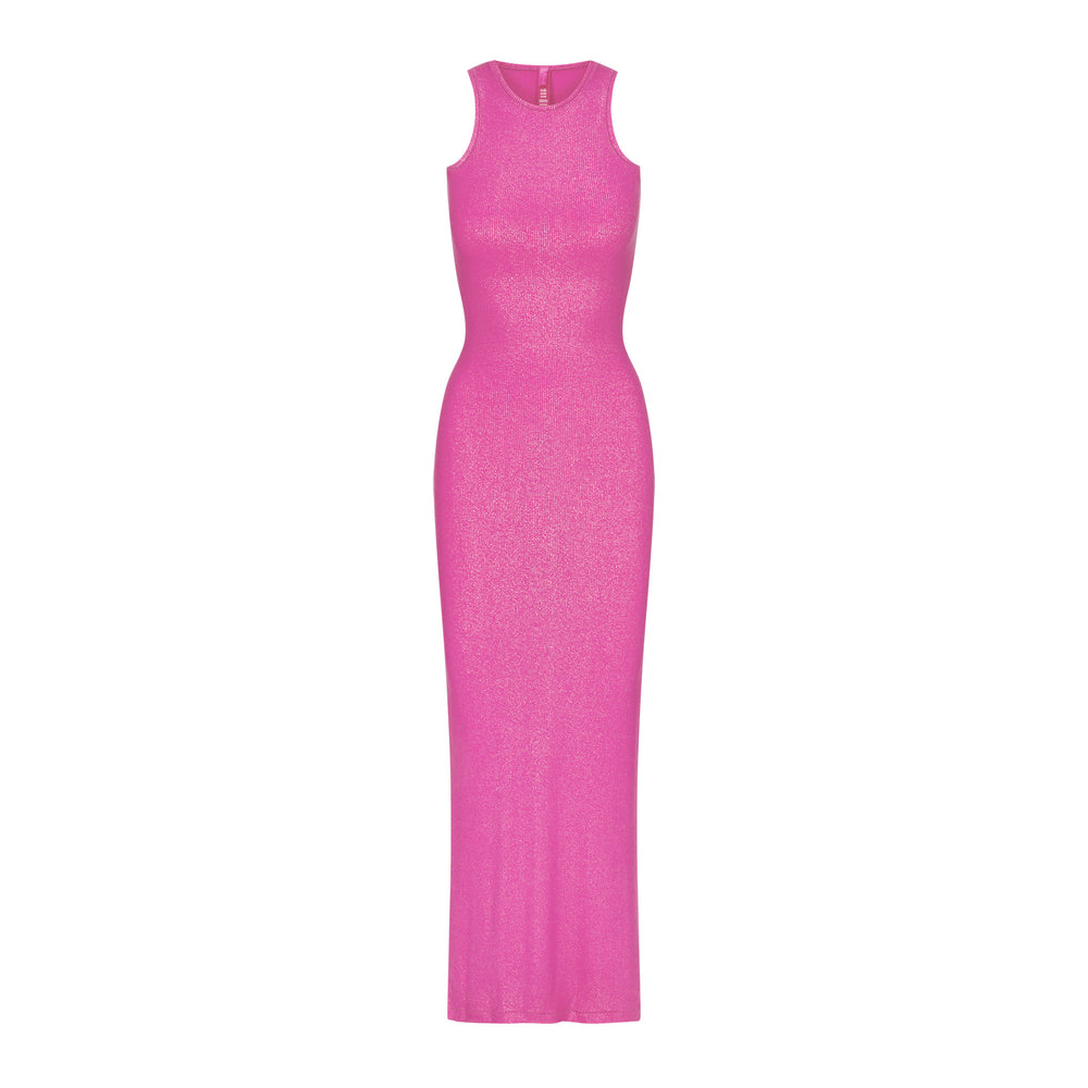 Skims SOFT LOUNGE SHIMMER RACERBACK Dress Fuchsie | UZG-265370