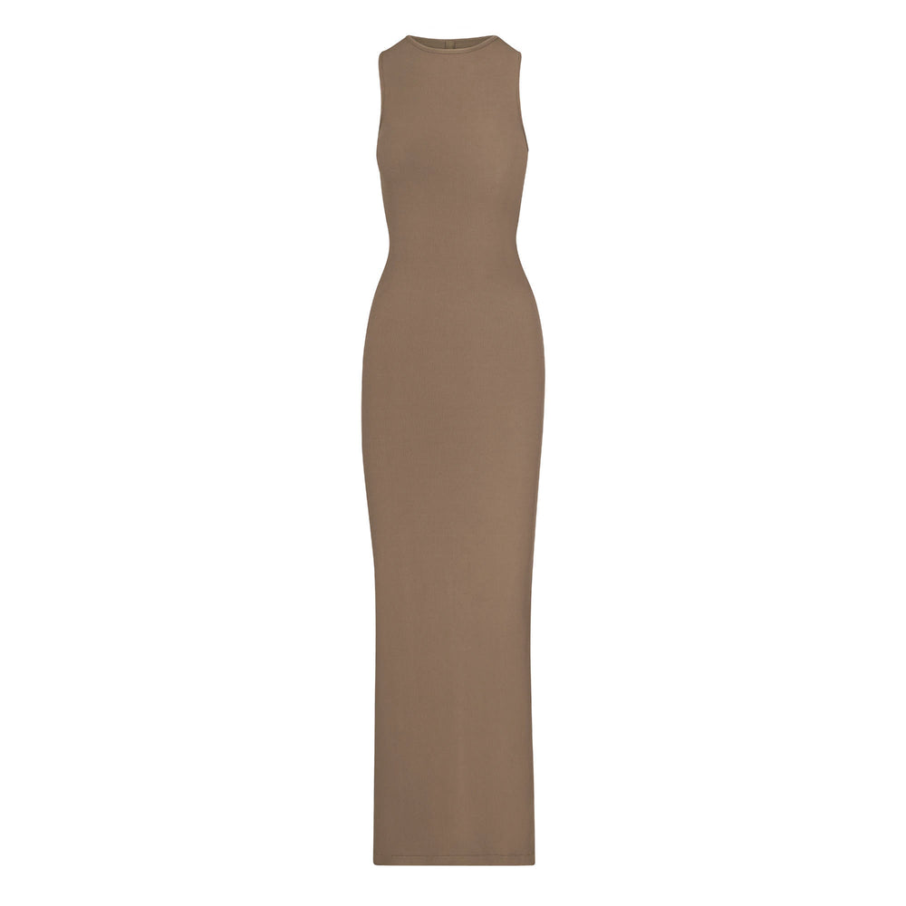 Skims SOFT LOUNGE SLEEVELESS LONG Dress Abrikoos | NMV-275643