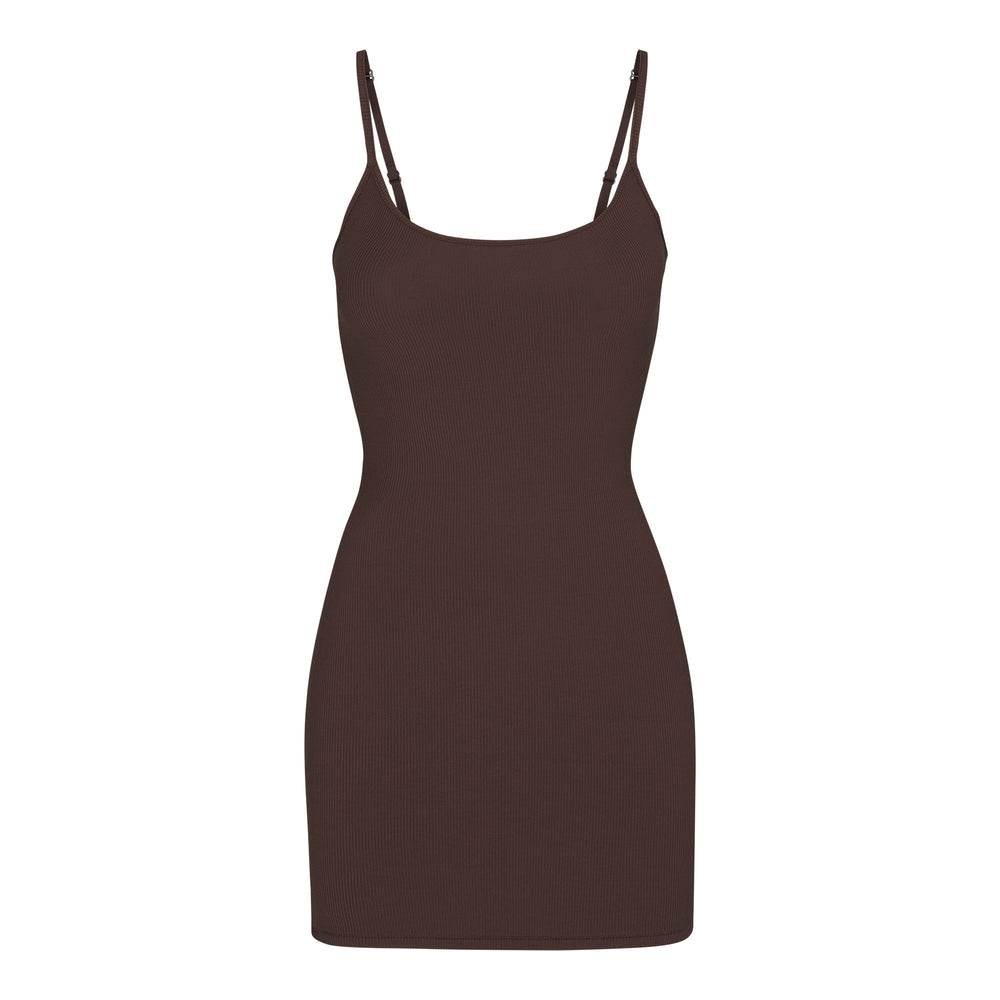 Skims SOFT LOUNGE SLIP Dress Chocola | ZWD-967508