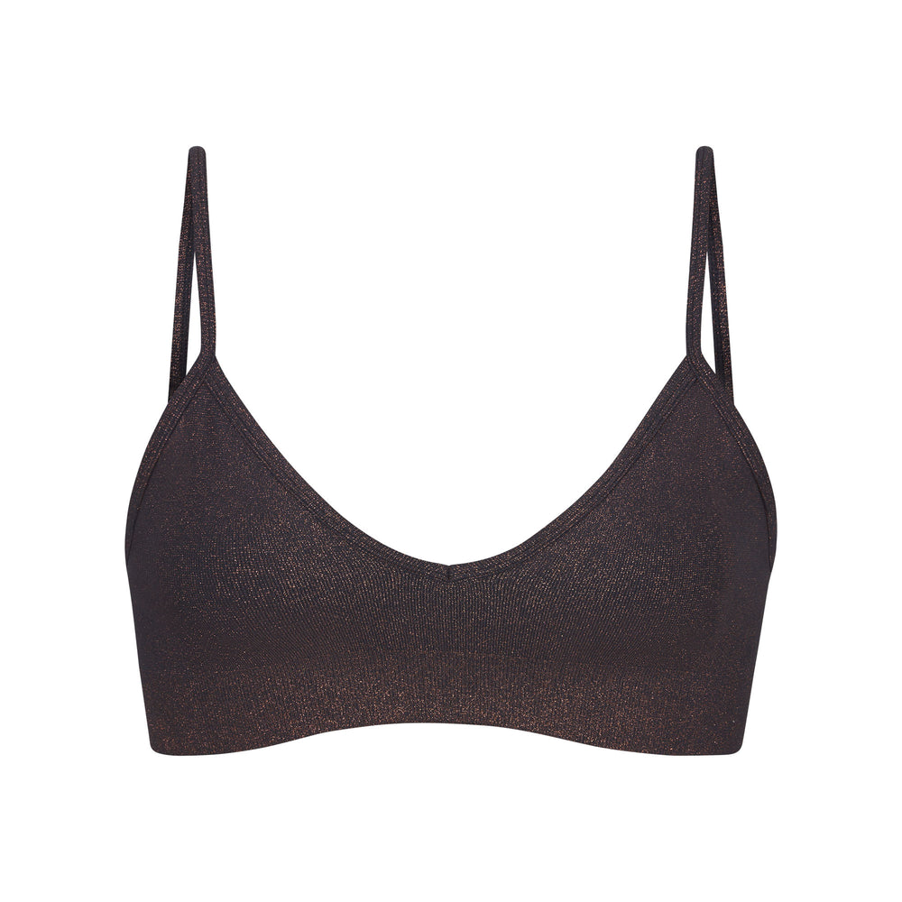 Skims SOFT SMOOTHING SHINE Bralette Zwart | WBX-895417