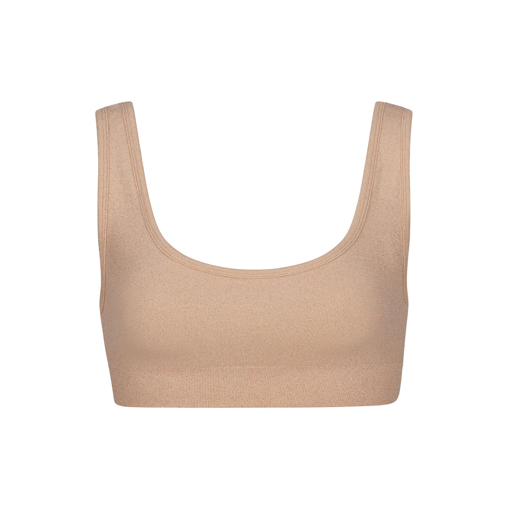Skims SOFT SMOOTHING SHINE SCOOP NECK Bralette Beige | IHZ-543627