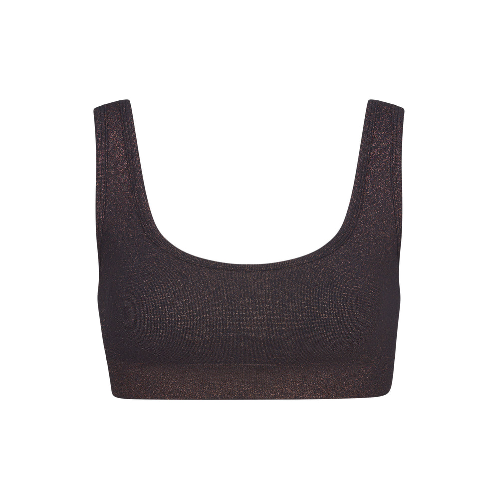 Skims SOFT SMOOTHING SHINE SCOOP NECK Bralette Zwart | ZTP-536701