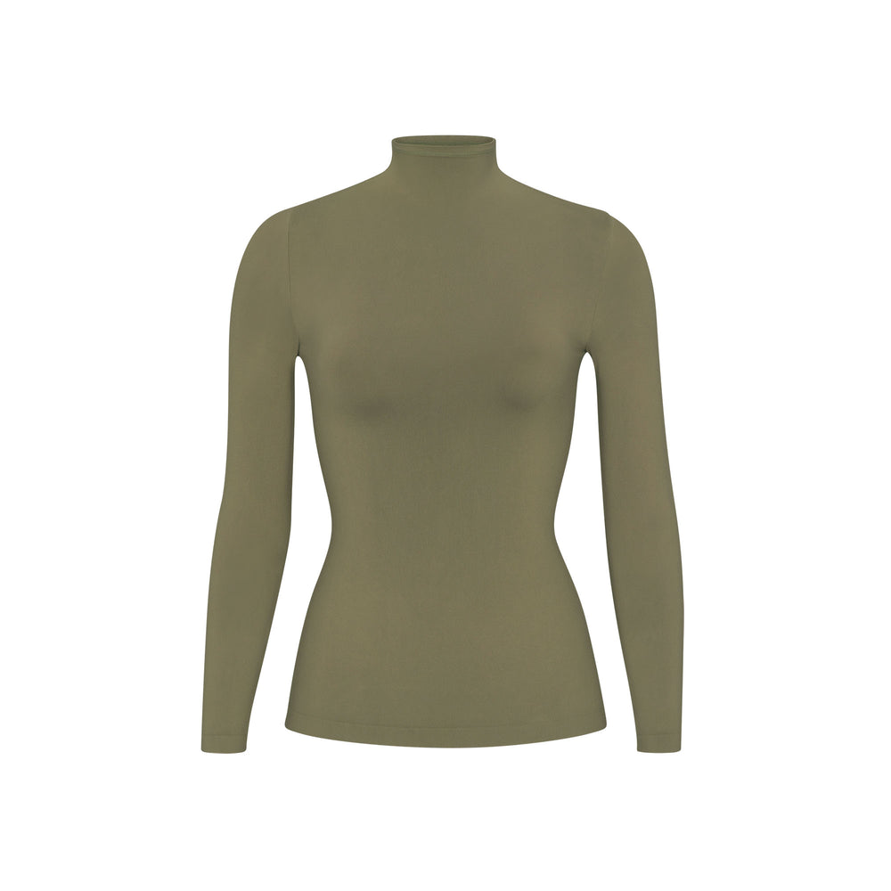 Skims SOFT SMOOTHING TURTLENECK TOP T-shirt Groen | NOT-907162