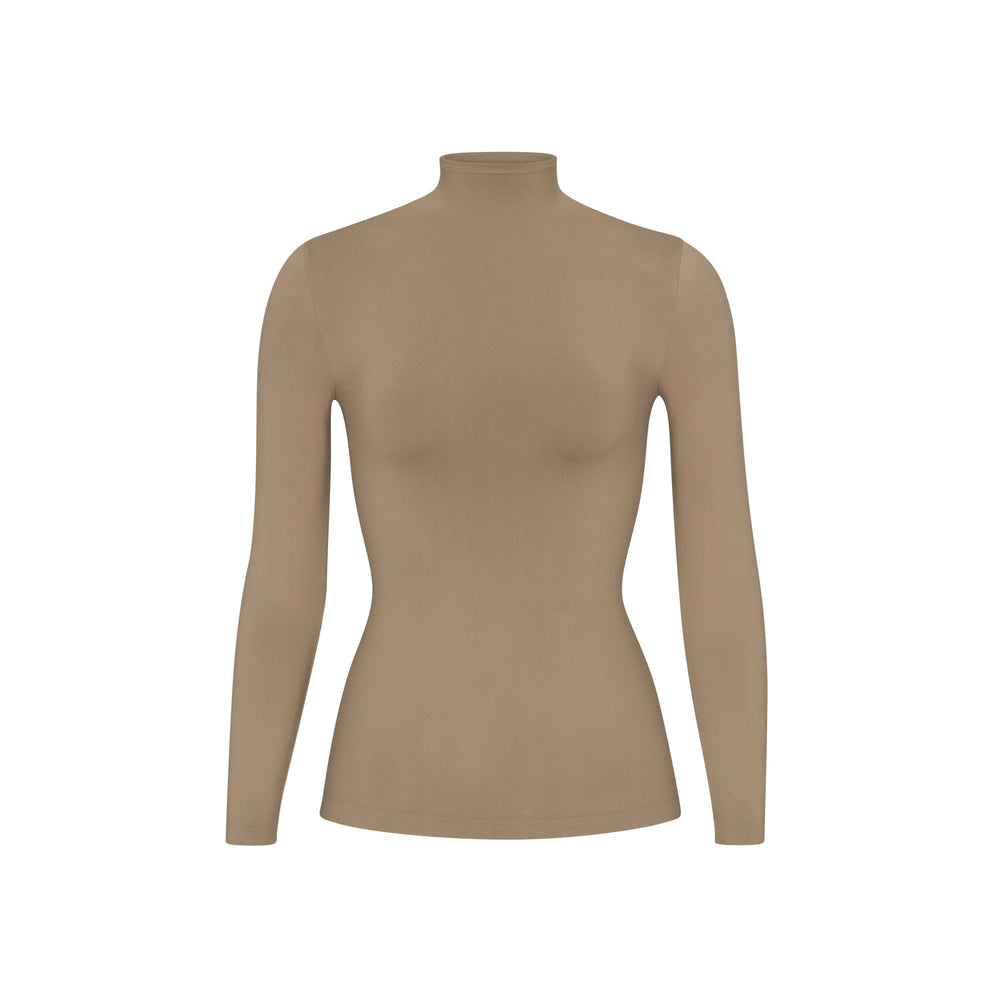 Skims SOFT SMOOTHING TURTLENECK TOP T-shirt Abrikoos | ORE-102496