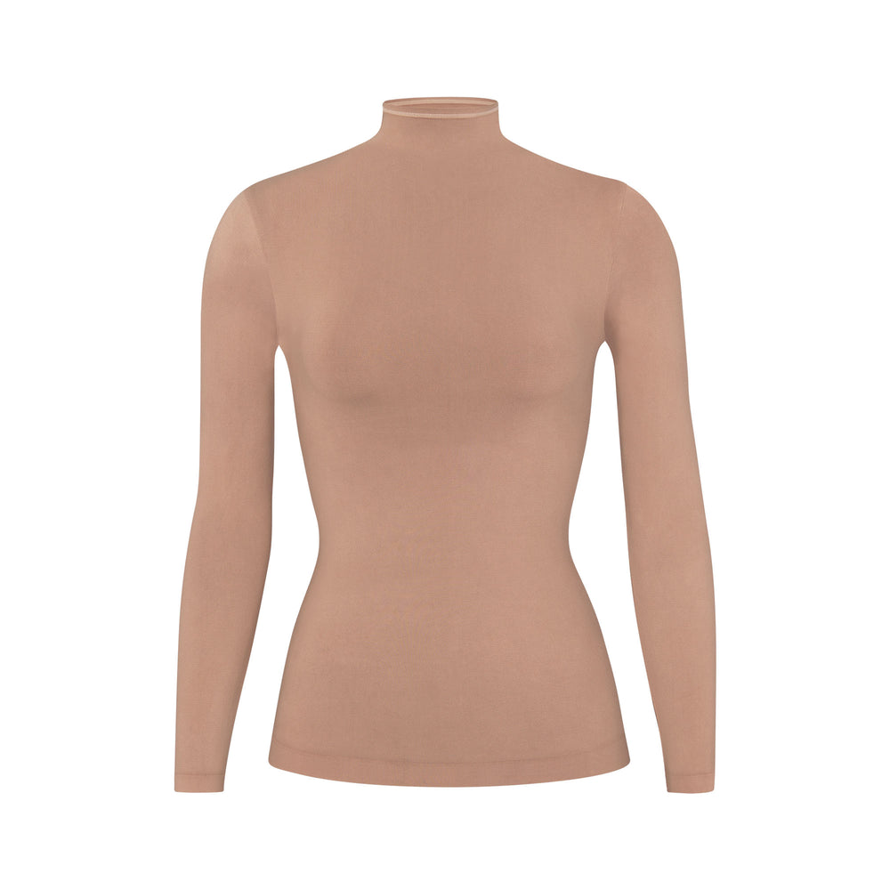 Skims SOFT SMOOTHING TURTLENECK TOP T-shirt Abrikoos | TXO-347981