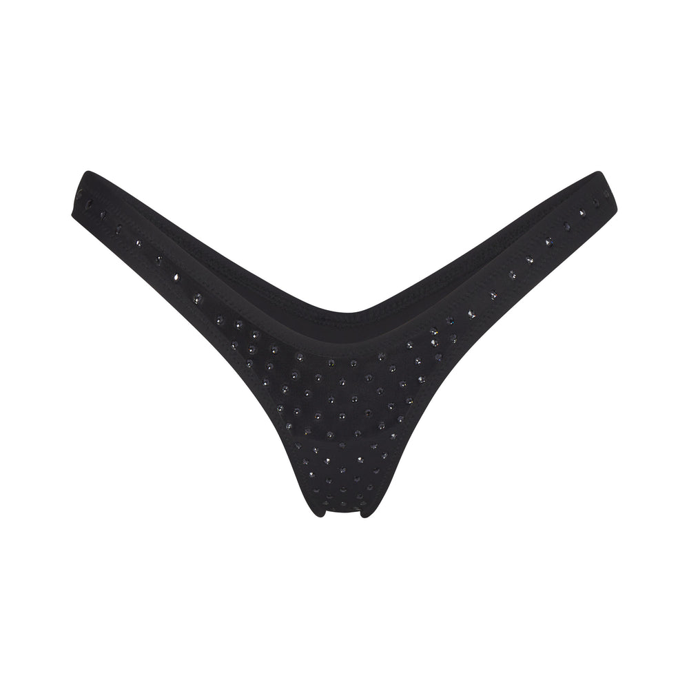 Skims SPARKLE JERSEY MINI Thong Zwart | BPI-240739