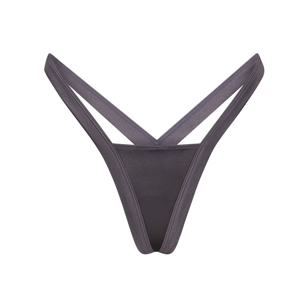 Skims STRETCH SATIN BUTTERFLY Thong Paars | NQP-368491